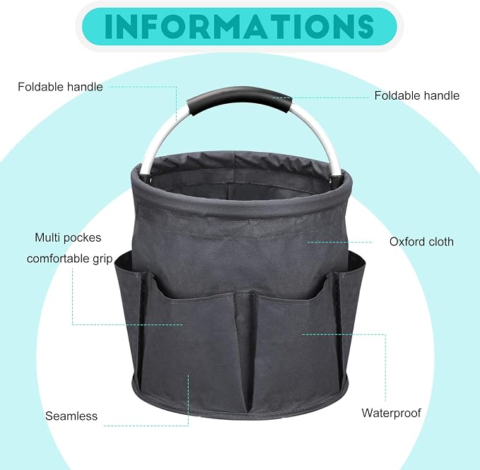 Cleaning Caddy for Cleaning Supplies, 17L Cleaning Supply Caddy - Image 4