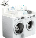 Washer Dryer Countertop with Shelf Laundry Countertop with Rounded Corners Wood by XIHAADOY