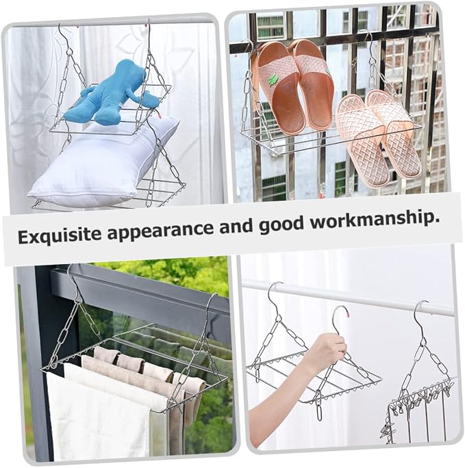 GLEAVI Outdoor Clothes Drying Rack Heavy Duty Hooks - Image 3
