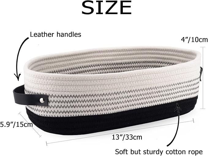 2 Pack Cotton Rope Toilet Basket Bathroom Decor Baskets, Toilet Paper Holder - Image 2