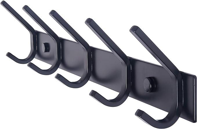 WEBI Coat Rack Wall Mounted, 5 Coat Hooks by WEBI