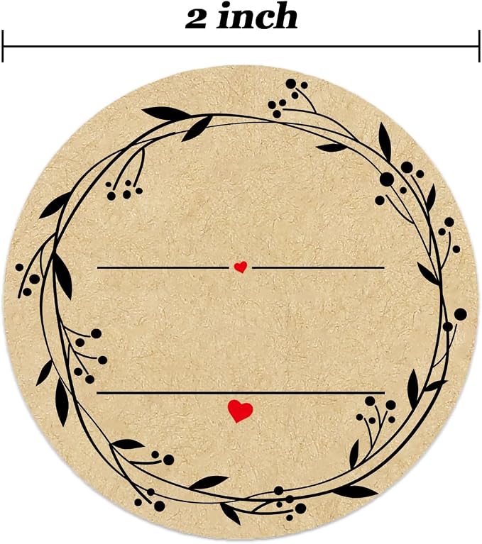 2" Canning Kraft Christmas Mason Jar Stickers - Image 2