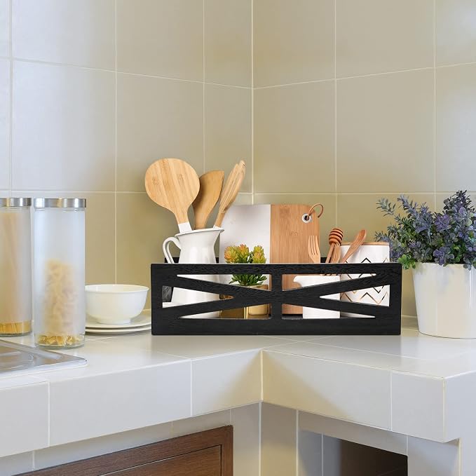 Wooden Bathroom Decor Box, Rustic Toilet Tank Holder, Farmhouse Toilet Paper - Image 4