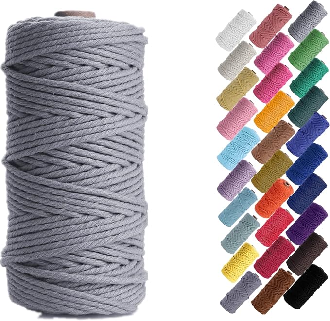 HAPYLY Macrame Cord Natual Macrame Cotton Cord DIY Craft Cord Spool Twine by Unknown