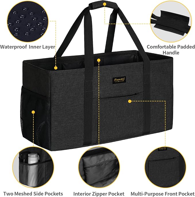 GhvyenntteS Extra Large Utility Tote Bag, Stand Up Utility Tote - Image 5