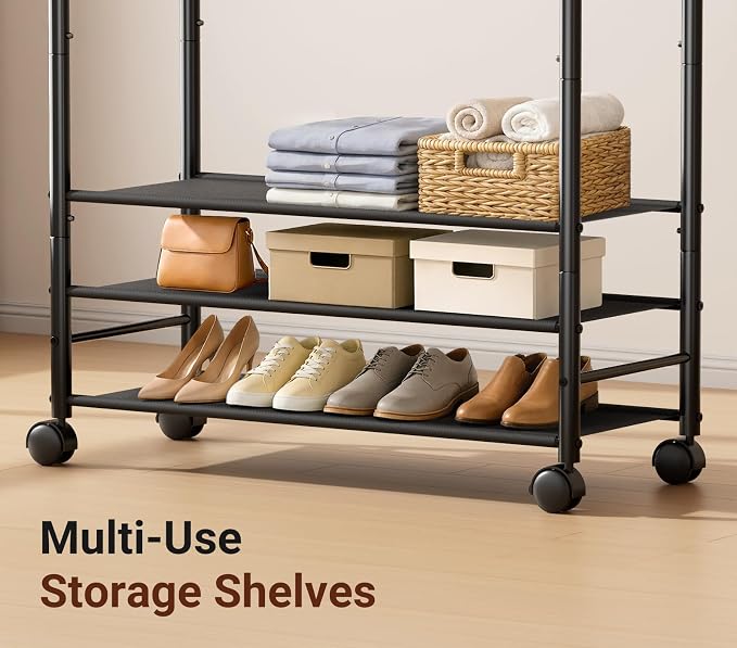SLEEPING LAMB 44" Double Rods Clothes Rack - Image 3
