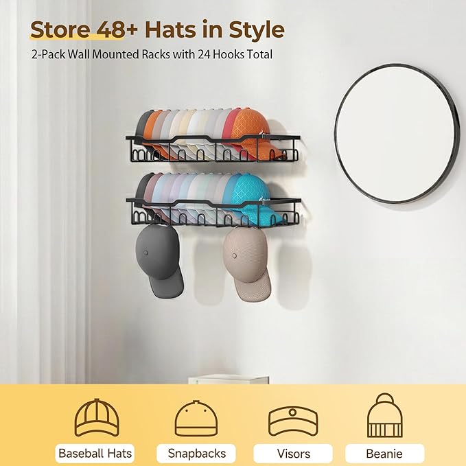 Nicetree Hat Rack for Wall - Image 2
