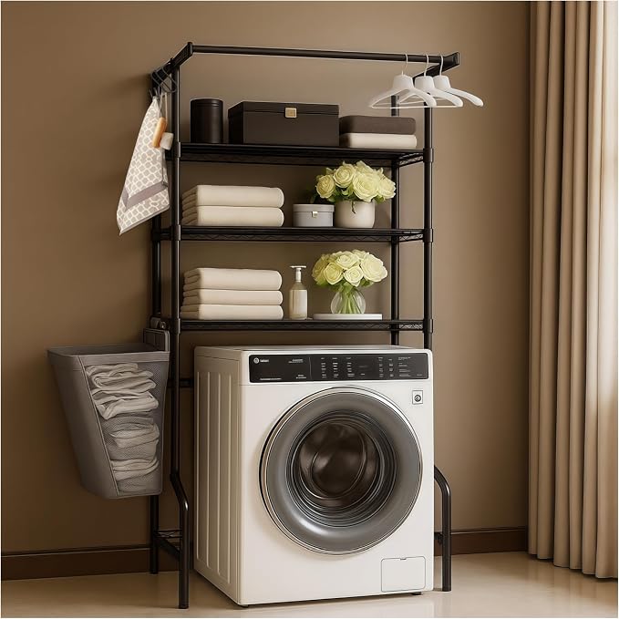 The Storage Rack Above The Washing Machine, and Refrigerator has Been Widened by Unknown