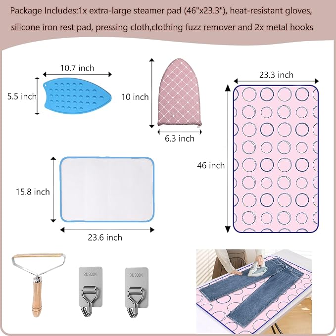 Portable Foldable Ironing Mat for Table Top Iron Pad for Countertop Thick - Image 2