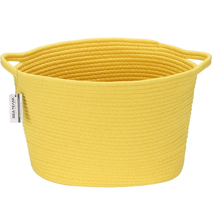 Sea Team Oval Cotton Rope Woven Storage Basket by SeaTeam