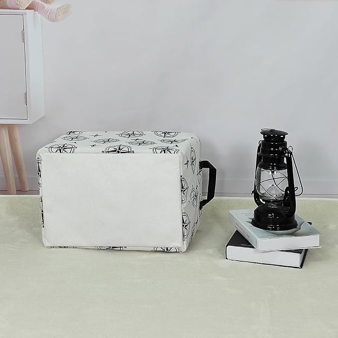 LANGYASHAN Rectangular Storage Bin Collapse Canvas Fabric Cartoon Storage Basket - Image 8