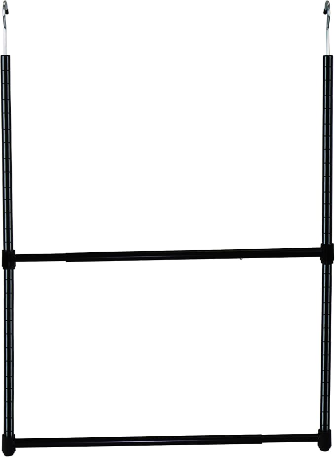 Oceanstar 2-Tier Portable Adjustable Closet Hanger Rod - Image 3