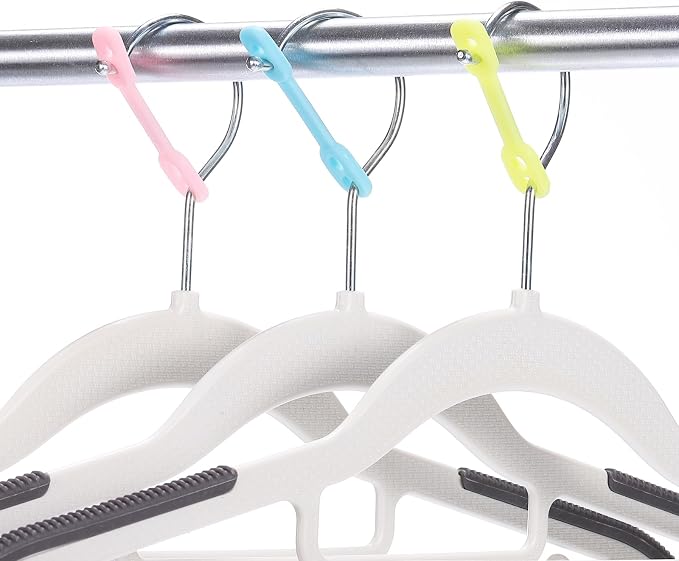 uxcell 30Pcs Clothes Hanger Windproof Plastic Strip Hook, Anti-Slip Off - Image 5