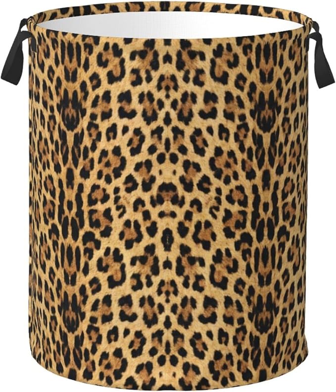 Leopard Print Laundry Hamper Bag by Unknown