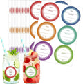 108 PCS Multicolored Mason Jar Label Stickers, Removable Waterproof & Oil by Unknown