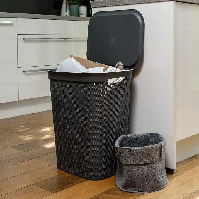 Rotho, Laundry collector 50 l, Plastic BPA-free, anthracite - Image 5