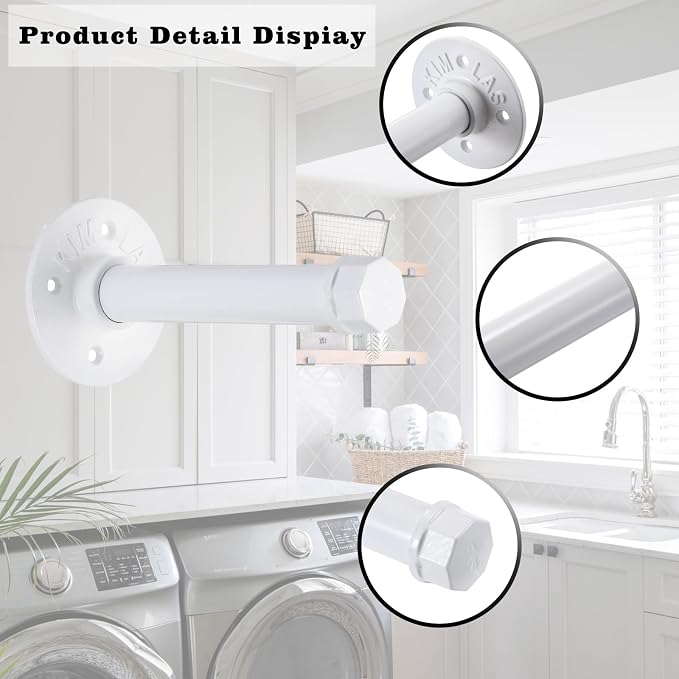 Sumnacon 2 Pcs 5.9 Inch Industrial Pipe Clothes Bar - Image 4