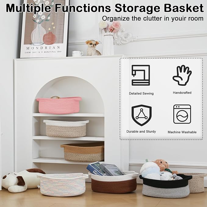 Small Woven Rope Basket-Empty Gifts Basket - Image 9