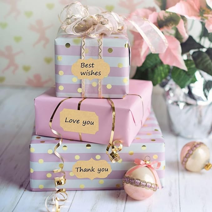 300PCS Canning Labels Name Tags Stickers, Kraft Paper Gift Tags Blank - Image 6