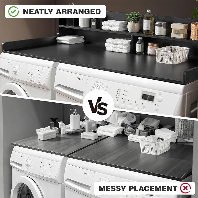 2-Tier Washer Dryer Countertop, Large Space Laundry Topper - Image 5
