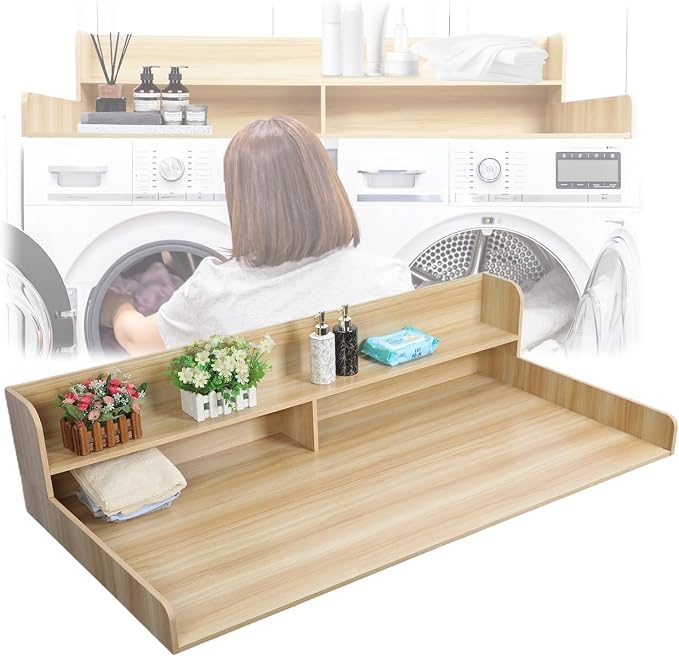 2-Tier Washer Dryer Countertop，Laundry Room Organization Laundry Washing by Unknown