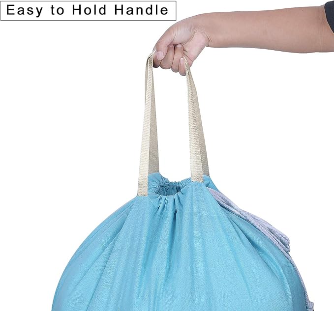 Heavy Duty Laundry Bag with Drawstring and Handle, Extra Large Travel Dirty - Image 3