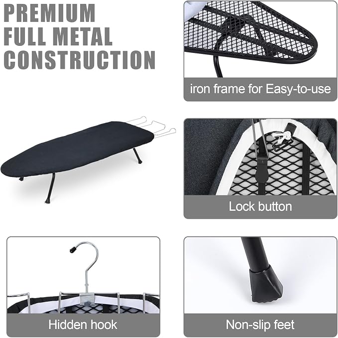 Tioncy Metal Foldable Tabletop Ironing Board - Image 6