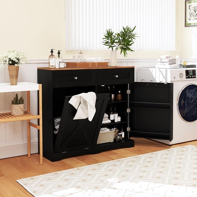 LOKO Tilt Out Trash Can Cabinet, Kitchen Island - Image 4