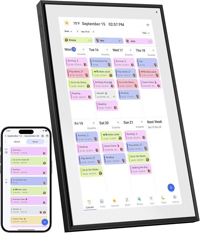 15.6 Inch Digital Calendar&Chore Chart, 1920 * 1080P Full HD Touchscreen by BQQJDD