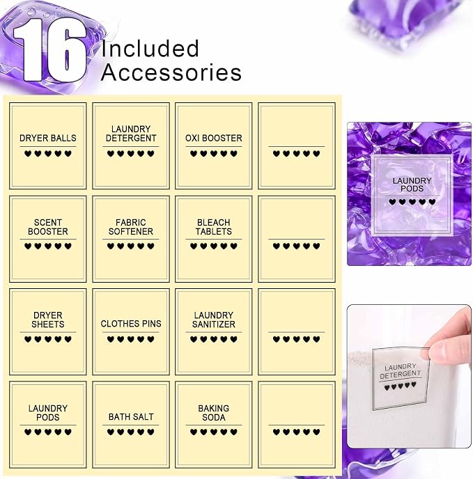 4 Pack Laundry Pods Container and Dryer Sheet Holder - Image 6