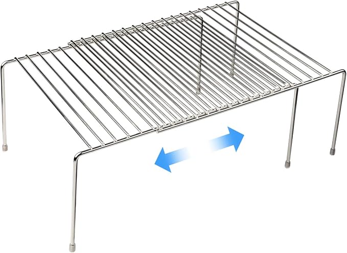 Tomorotec Space-Saving Stainless Steel Storage Rack, 12.8-22.8 in, Versatile by Tomorotec
