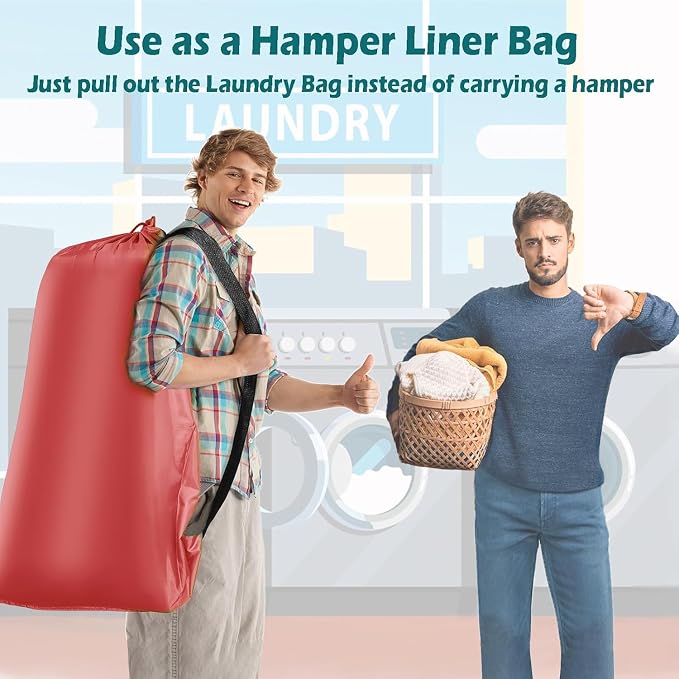 Heavy Duty Laundry Bag 2 Pack XL Nylon Laundry Bags - Image 4
