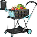Foldable Shopping Cart, 200 lbs Capacity Grocery Carts on Wheels by Aratan