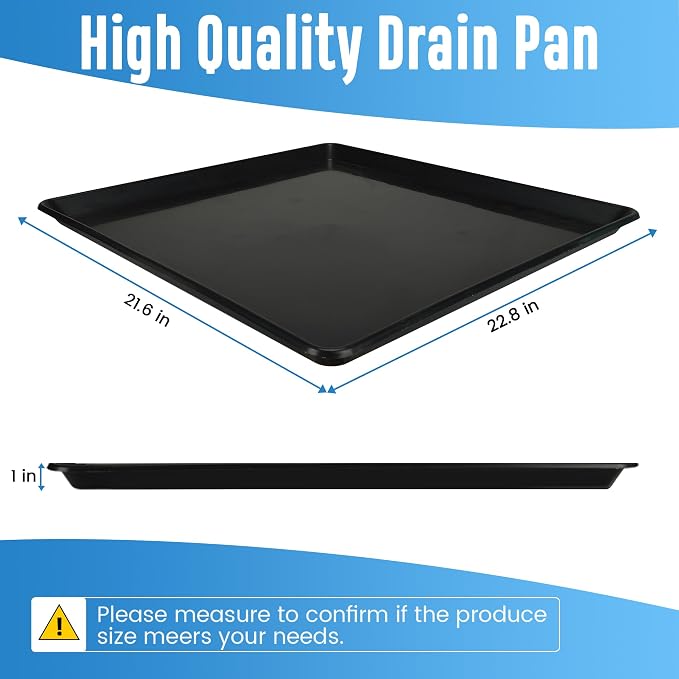 22'' x 21''Mini Fridge Drip Pan, Large Drip Tray, Portable AC Drip Pan - Image 2