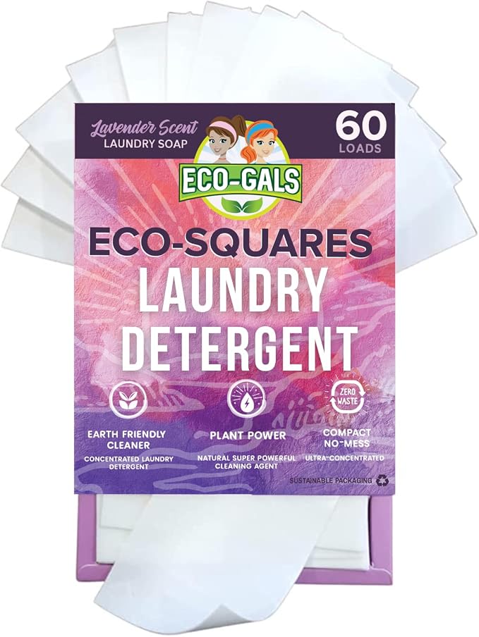 Eco-Squares laundry detergent sheets by Eco-Gals