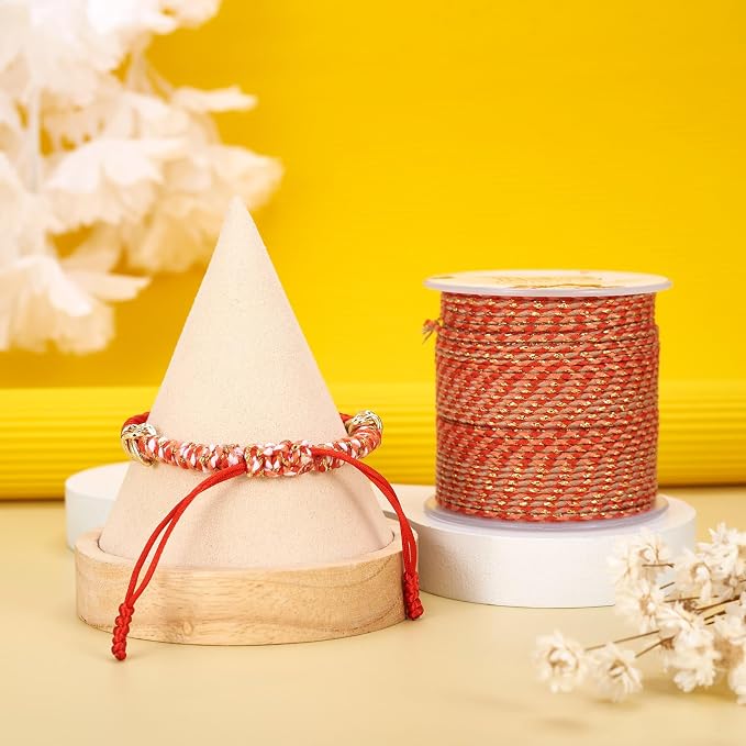 Pandahall 21.8Yards 1.5mm Twisted Macrame Cotton Cord 4-Ply Gold Wire Braiding - Image 3