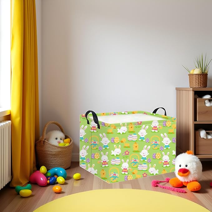 HIYAGON Easter Basket for Kids Boys and Girls Cute Storage Organizer Bin Box - Image 6