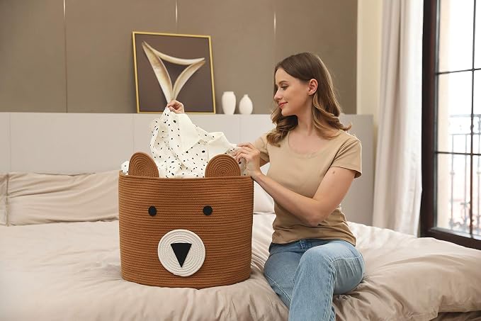 Large Cotton Rope Basket - Image 8