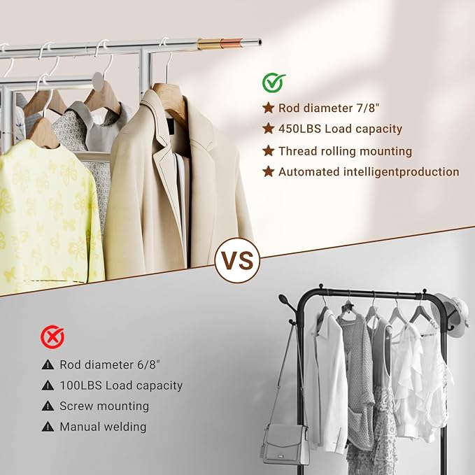 TigerParty Double Rods Clothes Rack - Image 4