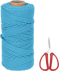 MECCANIXITY Braided Macrame Cord, 4mm x 109 Yards Natural Cotton Rope Macrame by MECCANIXITY