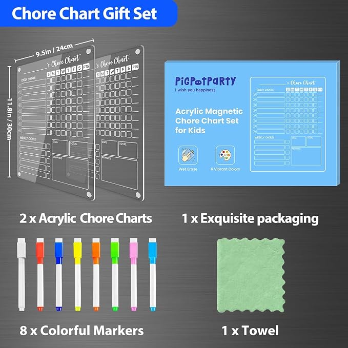 PigPotParty Acrylic Magnetic Chore Chart - Image 7