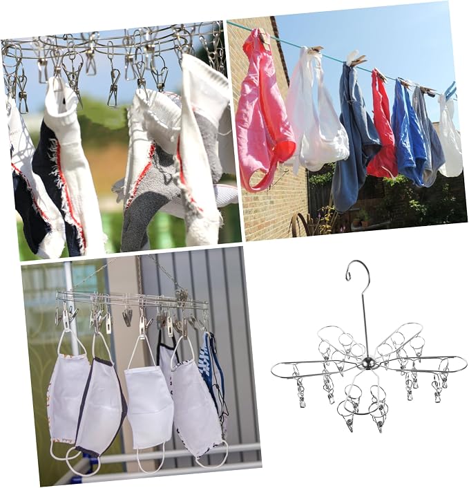 Multi- Drying Rack Foldable Laundry Hanger Closet Space Saver Sturdy Hanger - Image 9