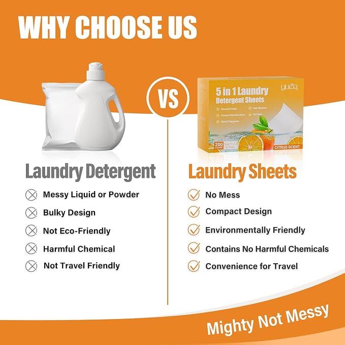 YUCO Laundry Detergent Sheets-Liquidless Eco-Friendly Travel Laundry Sheets - Image 7