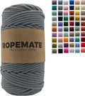 ROPEMATE 100% Cotton Macrame Cord, 3mmx110Yards Soft Braided Cotton String by ROPMEATE
