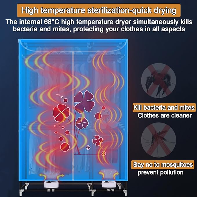 3 Tier Heated Clothes Drying Rack Electric Dryer - Image 2