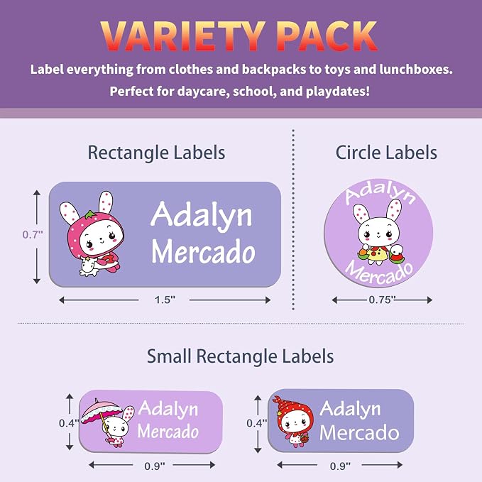 Custom Personalized Name Labels - Image 2