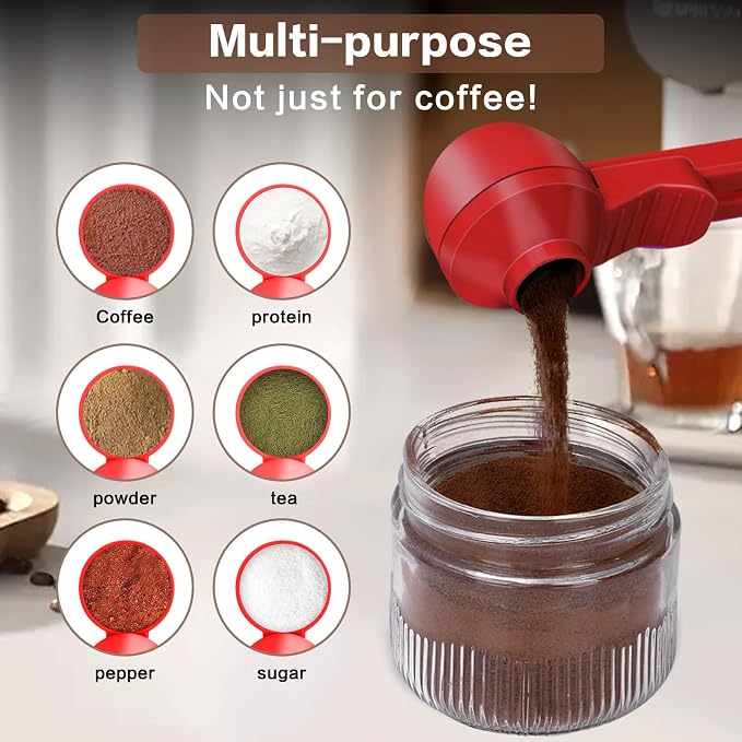 2-in-1 Coffee Scoop with Funnel, 2 Teaspoon Measuring Spoon - Image 6