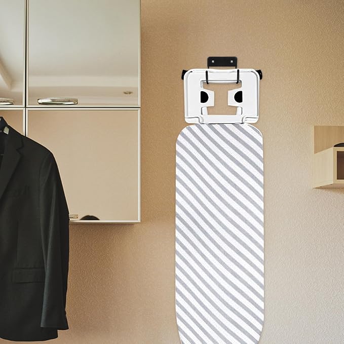 Ironing Board Hanger and Iron Hook Metal Wall Mount Rack - Image 5