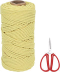 MECCANIXITY Braided Macrame Cord, 4mm x 109 Yards Natural Cotton Rope Macrame by MECCANIXITY