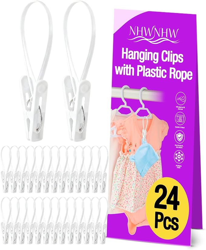 24Pcs Multi Purpose Laundry Hanging Clips by Unknown
